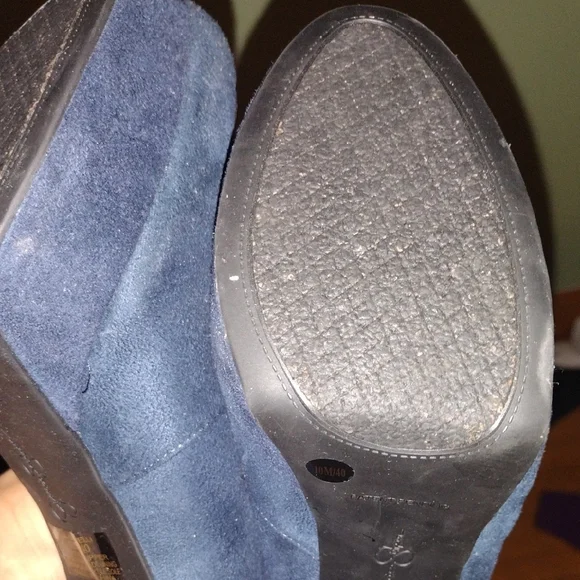 Jessica Simpson Navy Heeled Boots - Picture 3 of 4